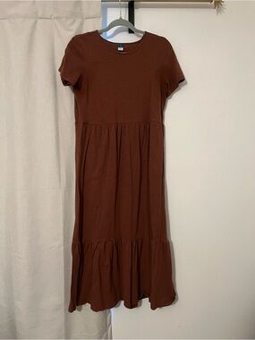 Old Navy Brown Tshirt midi dress- Medium
